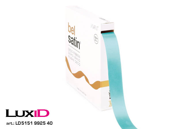 Bel satin 40 lichtblauw  25mm x 100m